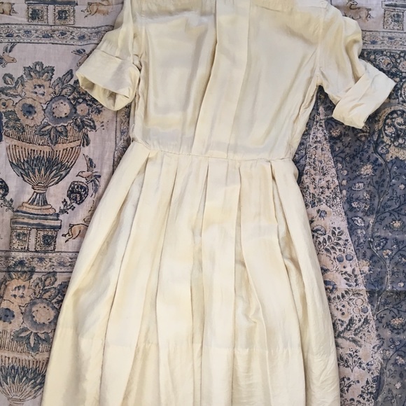 SOLD ON ETSY 💔 vintage 50s yellow silk dress - Picture 5 of 8